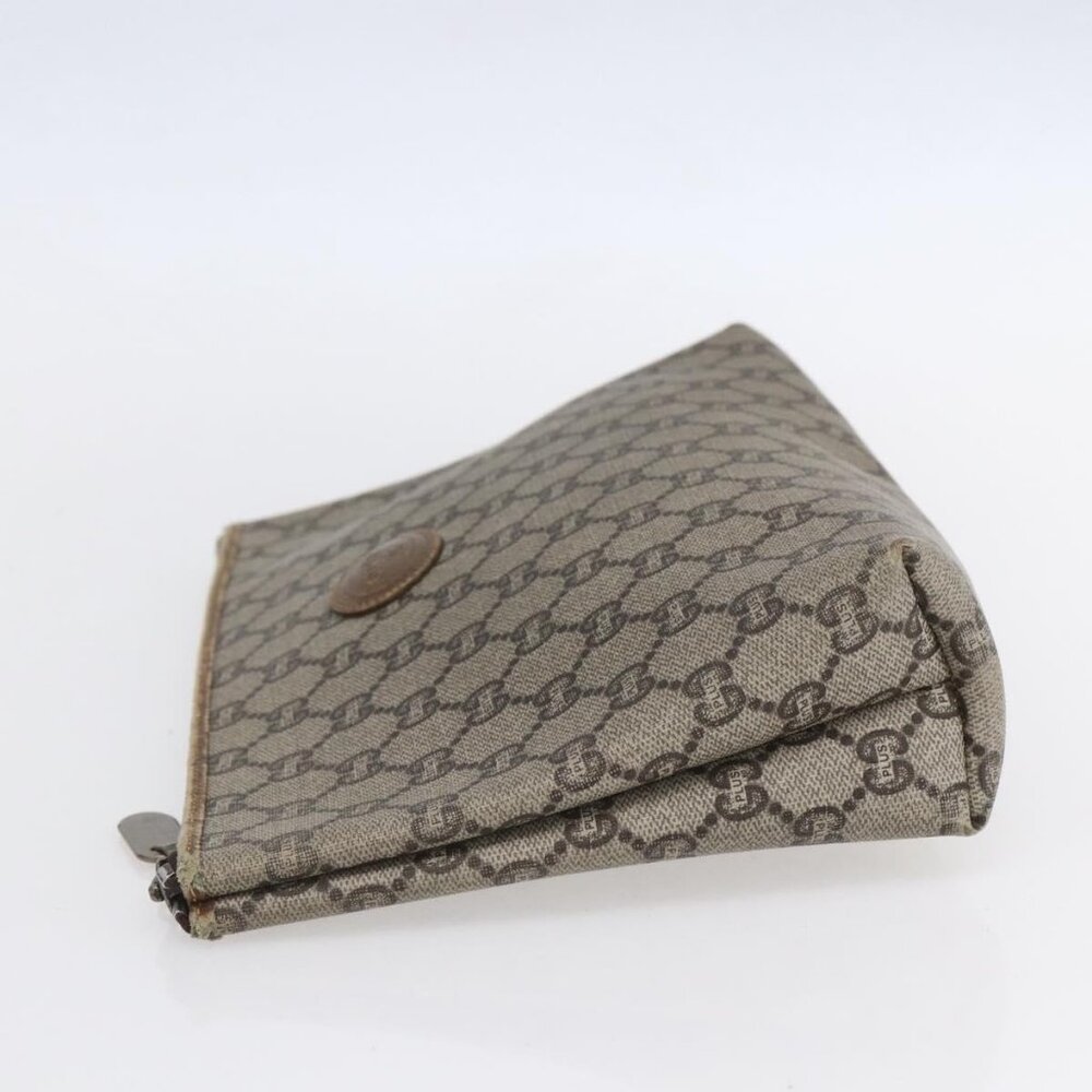 GUCCI GG Supreme Bamboo Shoulder Bag PVC Nylon 3 Set Beige Black Auth ka378 - Picture 4 of 16